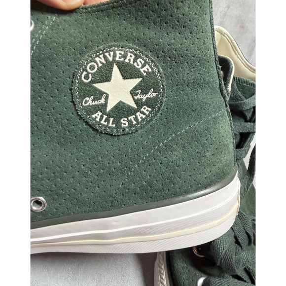 Converse Chuck Taylor All Star CONS Shoes Unisex 12M/14W Green Suede High Top - Picture 13 of 15